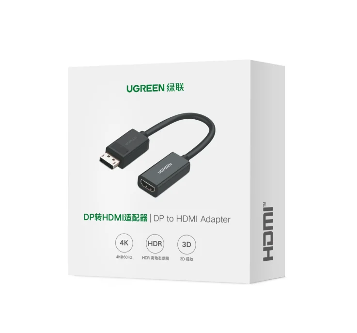 UGREEN DisplayPort to HD-MI Adapter 4K 60Hz Male to Female DP to HD-MI Converter Video Display Cable