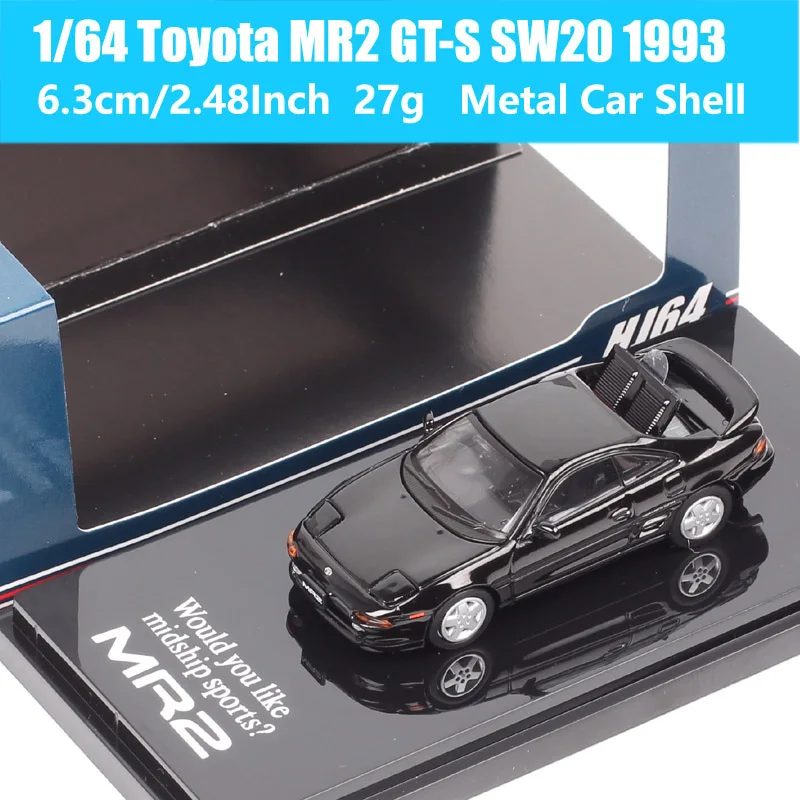 1/64 Schaal Toyota MR2 GTS GT-S SW20 1600G Super Charger Racing Diecast Speelgoedvoertuigen Automodel Miniaturen Hobby Japan HJ64
