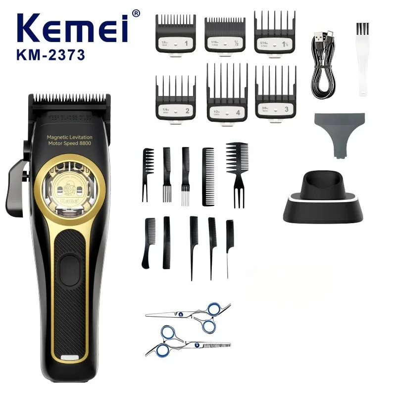 Kemei KM-2268 KM-2373 Professionele Elektrische Haarkapper, UV-gecoate behuizing, USB-opladen, Salon Styling Kemei Trimmer