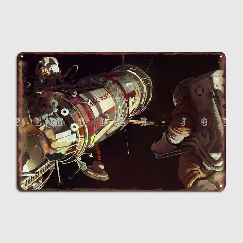 Mars Phobos Spacecraft Metal Plaque Poster Cinema Kitchen Pub Garage Personalized Plates Tin Sign Poster