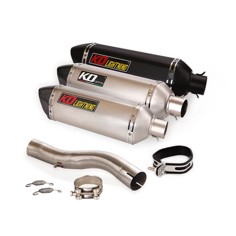 

Slip On For Kawasaki Ninja ZX10R 2004 2005 51mm Motorcycle Exhaust System Mid Connect Link Tube Muffler Tail Pipe With DB Killer