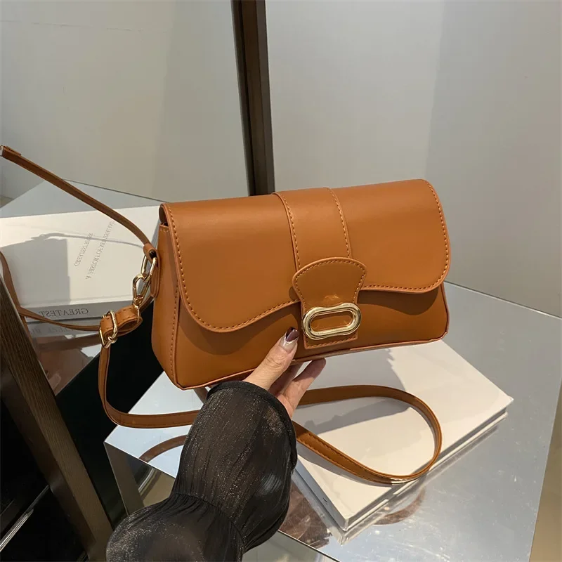 Premium texture small bag women's shoulder armpit bag retro foreign style commuter messenger small square bag