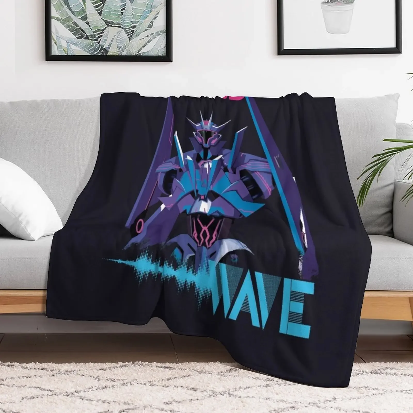 Soundwave Throw Blanket Sofas anime Blankets