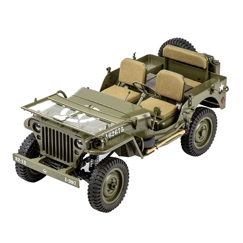 Super Sized Remote-Controlled Off-Road Climbing Car Four-Wheel Drive Electric Model Toy Car Realistic Willis Climber Replica