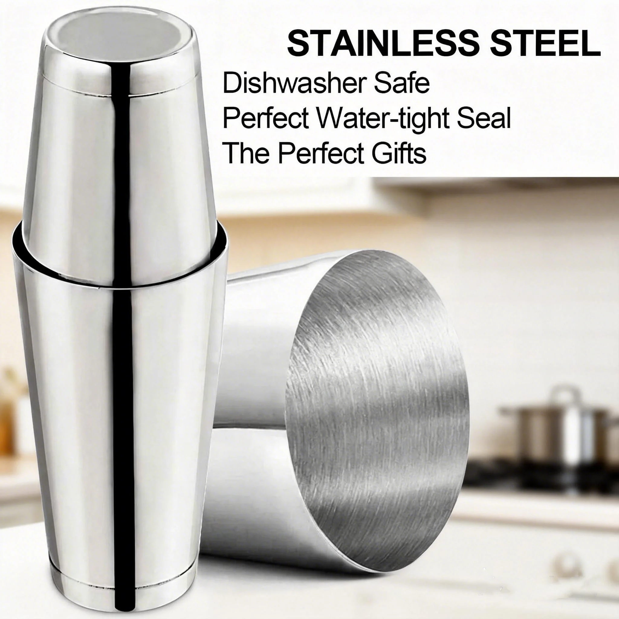 stllCamol Cocktail Shaker Bost - Boston Shaker Set ulasan dan harga