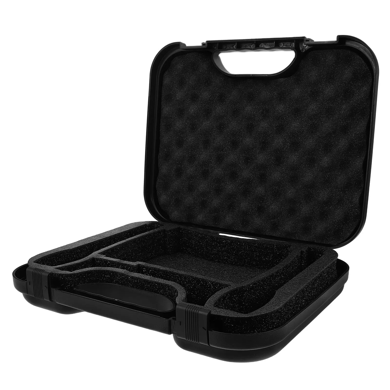 

Plastic Microphone Carry Box Portable Shockproof Hard Case for Condenser Mic Podcast Recording Equipment Organizer