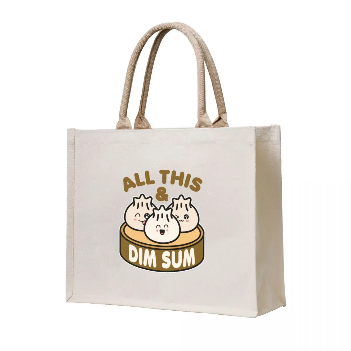 

All This and Dim Sum - Cute Dim Sum Dumplings Tote Bag personalized tote Fabric bag reusable grocery bags bags for women