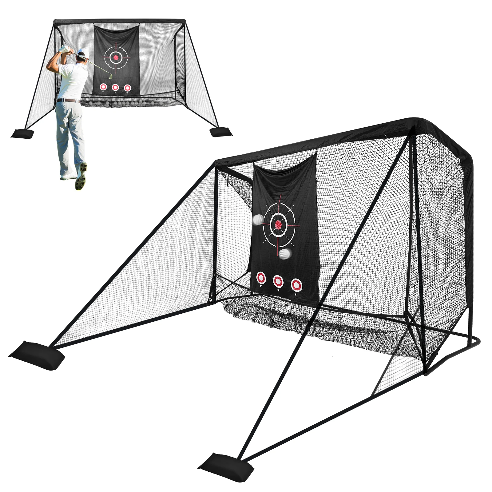 شبكات مساعدة ضرب الجولف مع 10x7FT أدوات ضرب ممارسة الجولف ضرب صافي الرياضة ممارسة حاجز صافي للرجال أبي #3