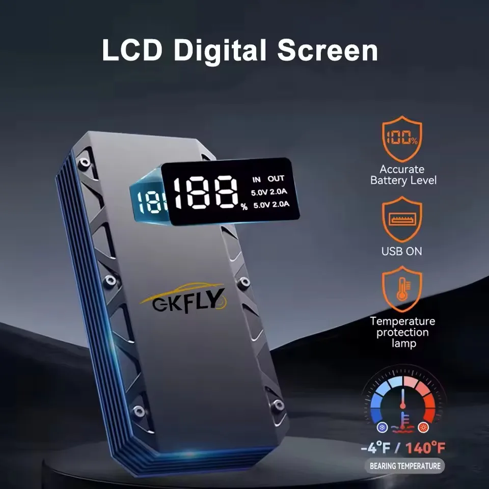 고출력 5000A 시동 장치 12V 자동차 점프 스타터 가솔린 디젤 자동차 충전기 시동 케... - 2