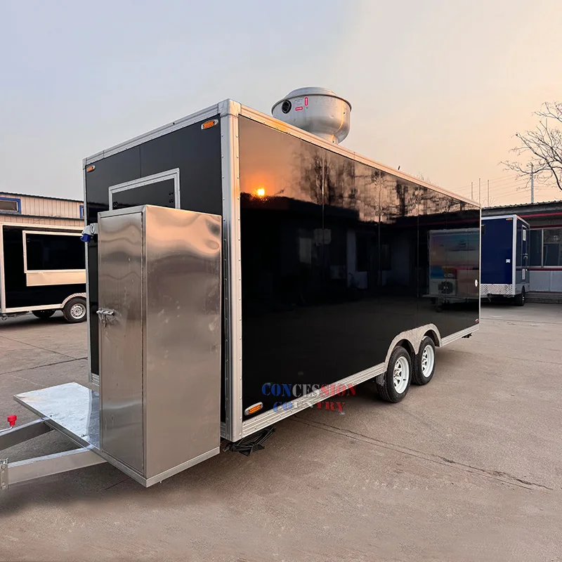 New Fully Equipped Fast Food Truck Trailer for Sale, Designed for Sandwich Bakery Beer Cart Mobile Food Service at Gatherings