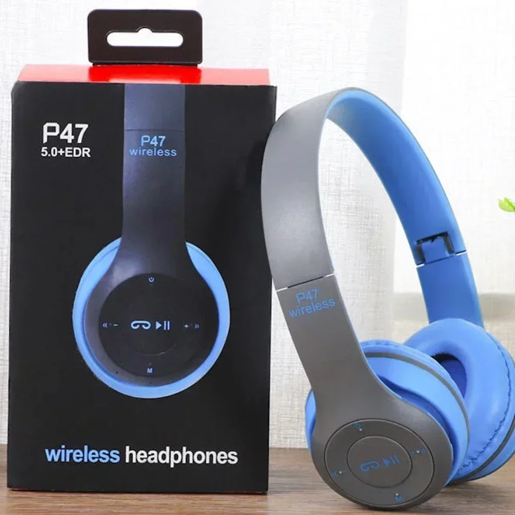 Headworn 5.0 Bluetooth Earphones Stereo Sports Earphones Wireless Headset Foldable Gaming Headset Mecha Style