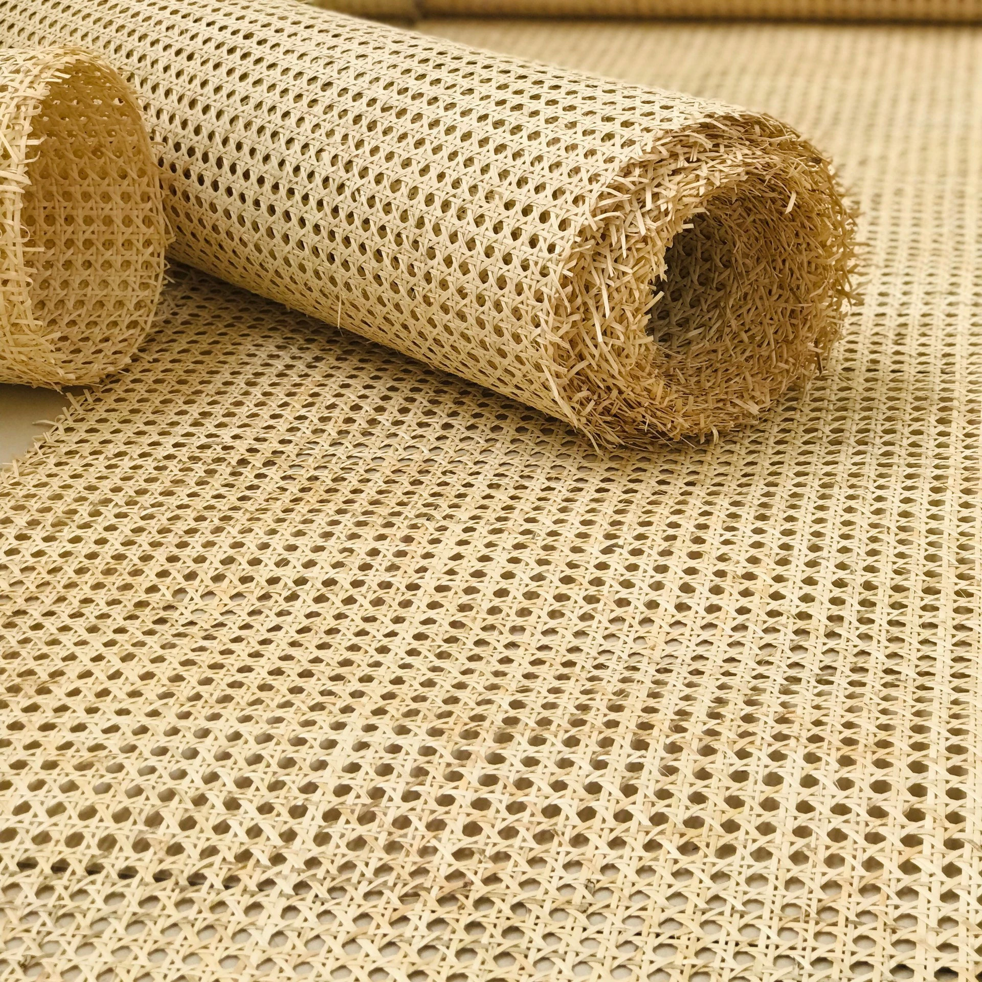 60-100 cm breite Rattanrolle, Rohrgeflecht, natürliches großformatiges Polstermaterial, Rattan-Gewebe für Stühle und Schränke – Detail 1