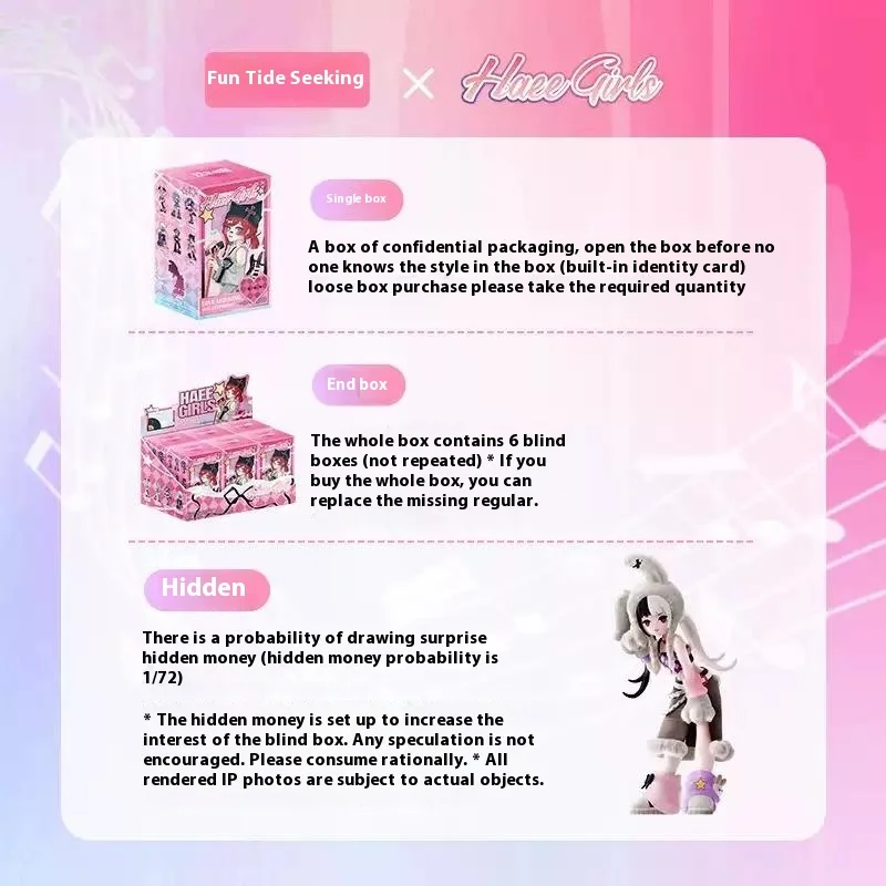 Kawaii Figure Haee Girls Song Stage Series Girl Group Blind Box Pvc Doll Trendy Play Desktop Ornament Gift For Kids Toy