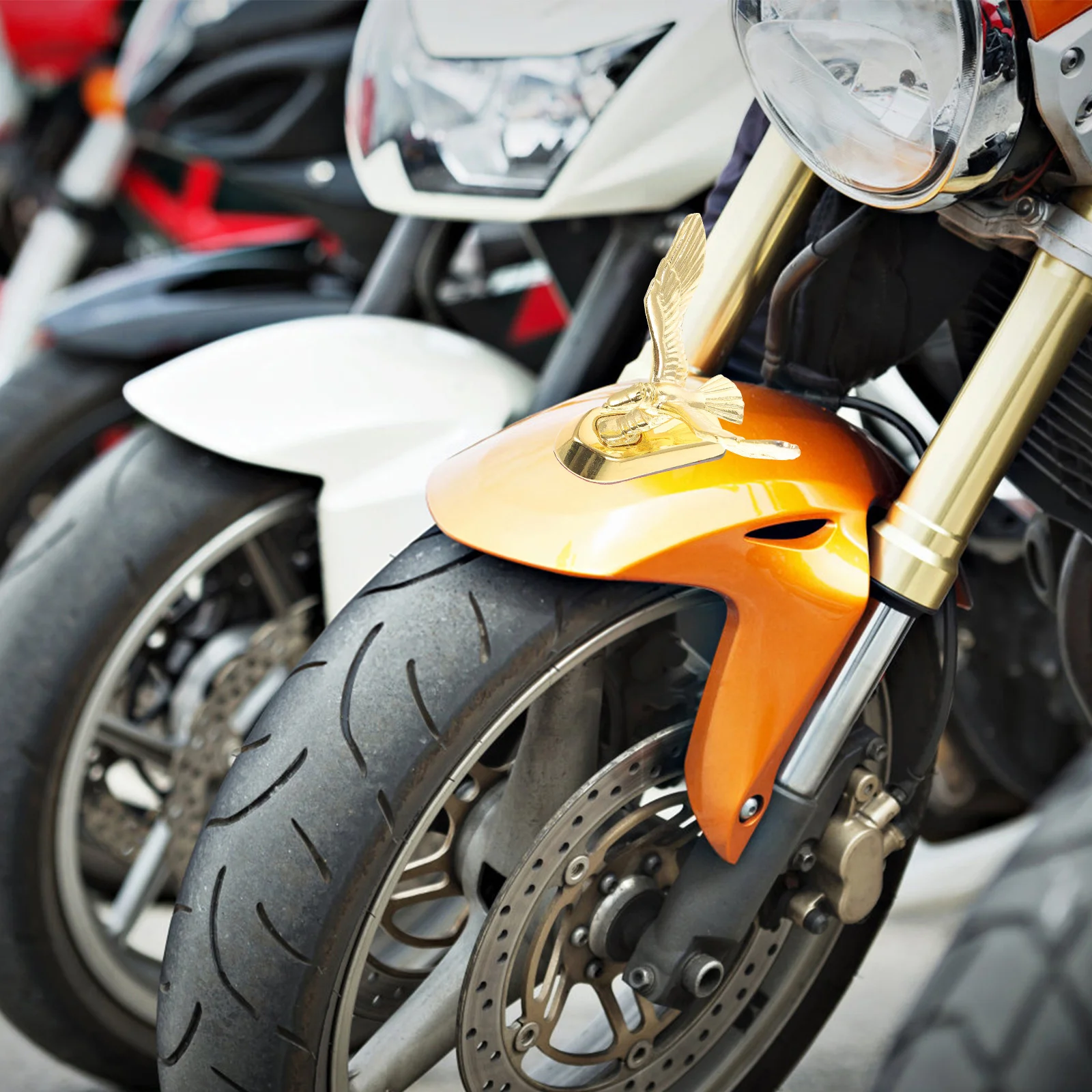 ديكور أمامي للدراجات النارية ثلاثي الأبعاد شارة نسر كروم قوية من سبائك الزنك متينة لتزيين المركبات العالمية لمعظم الدراجات النارية