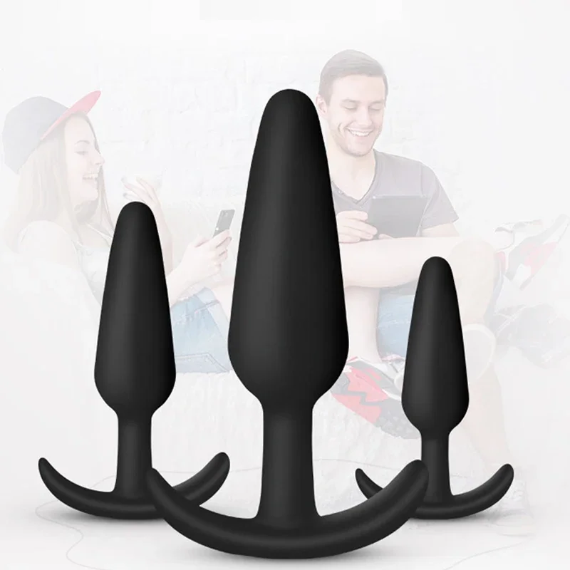 Silicone Dildo Anal Plugs Butt Plug Unisex Sexy Stopper  Size S/M/L Adult Sex Toys for Man/Women