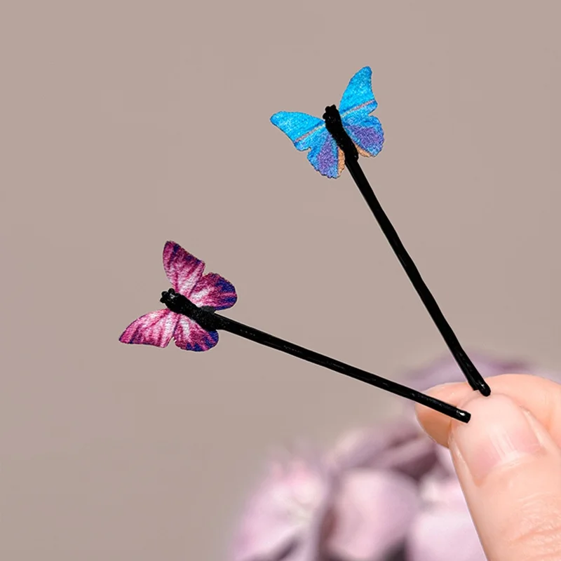 4–12 Stück Schmetterlings-Haarspangen, blaue Schmetterlings-Haarspangen, Braut- und Hochzeitsdekoration, Haarspangen, Braut-Haarschmuck für Frauen – Detail 12