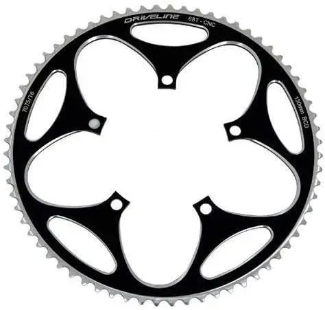 

68T CNC AL7075 Road Bike Bicycle Chainring 68T, BCD 130mm, Black, ST1409