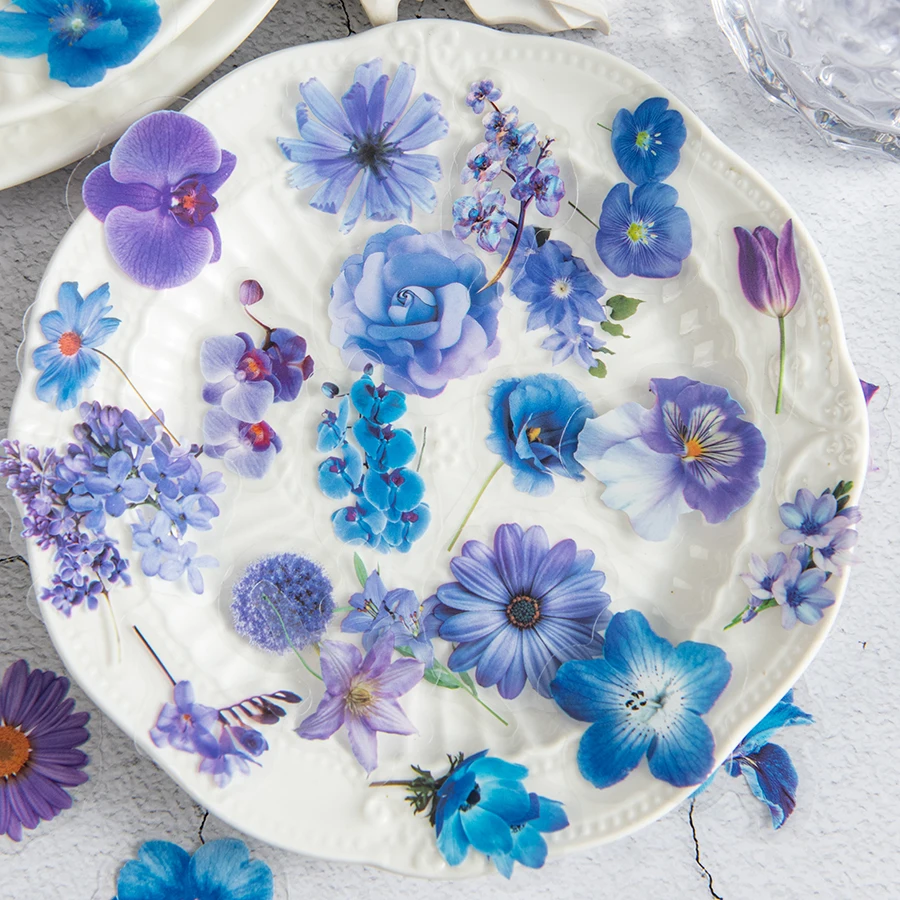 3pc, romantic floral decoration sticker made of PET material with adhesive on the back, used for decorating Sanrio stickers