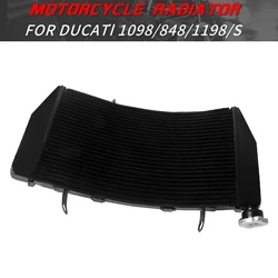 Motorcycle Engine Radiator CNC Aluminum Cooler Cooling Water Tank For DUCATI 848 1098 1198 2008-2011 2009 2010