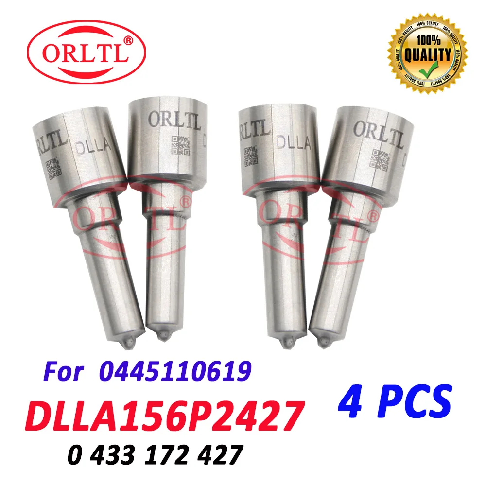 

4 PCS NEW DLLA156P2427 Diesel Injector Nozzle 0445110619 Fuel ORLTL DLLA 156P 2427 Nozzle 0 433 172 427 For Bosch 0 445 110 619