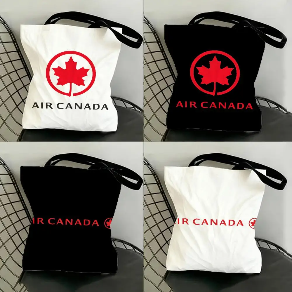 airline aviation logo A-Air Canada Storage Bags Shopping Bags Series Print Bags Lightweight Shoulder Bag For Daily Use