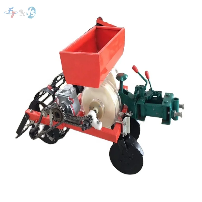 

Micro tillage walking tractor corn seeder Small agricultural corn and soybean precision seeder Single row double row no tillage