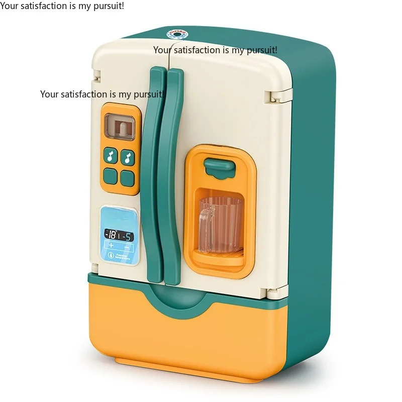 Large Double Door Fridge Pretend Play Toy With Light & Spray Kids Parent Interactive Refrigerator Toy