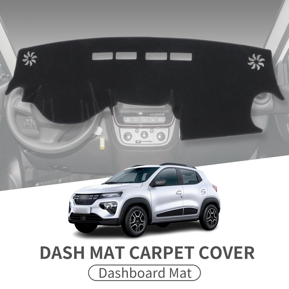 

for Dacia Spring Electric EV 2019 2020 2021 2022 2023 Car Dashboard Mat Sunshade Protective Carpet Dash Mat Dashmat