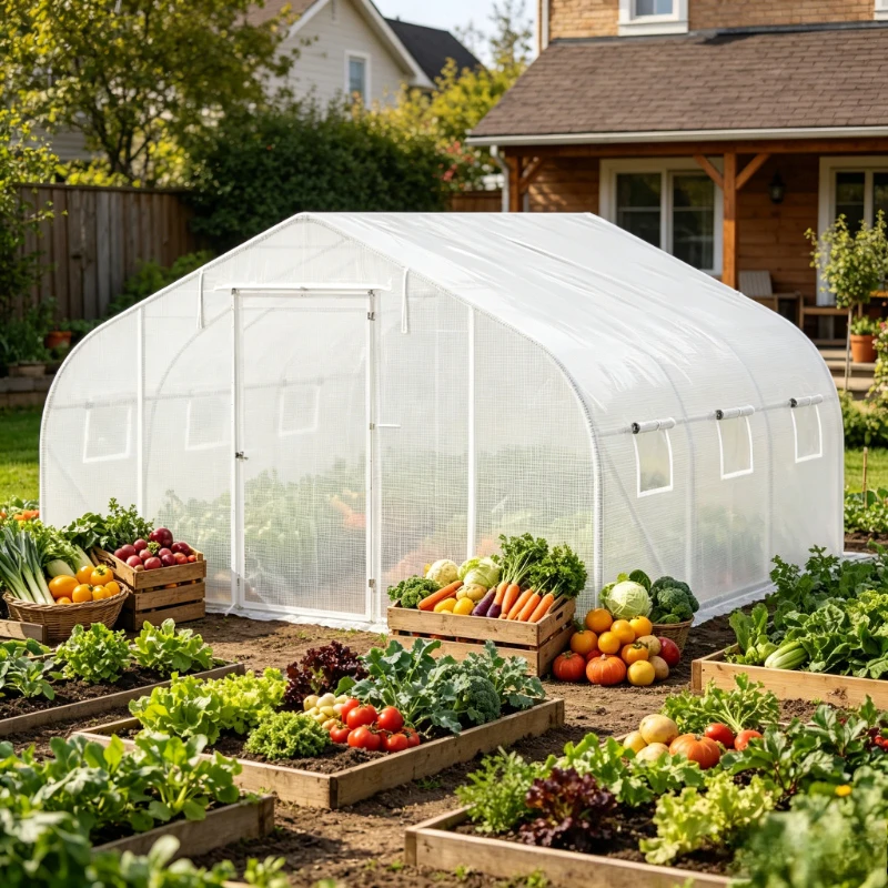 Serre tunnel de jardin de grande taille, protection efficace contre la pluie, le vent, les oiseaux et le soleil intense, matériaux de haute qualité garantis, Coupe du Monde