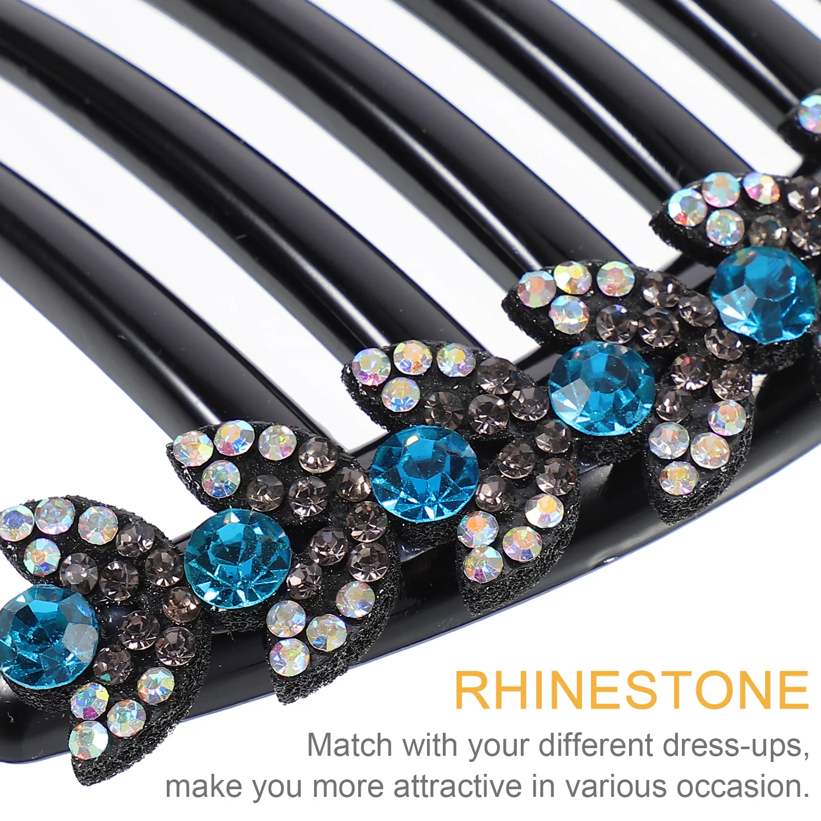 

Rhinestone Hairpin Fork Stick Comb Dense Resin Accessories Women Girls Hair Tools Styling Aid Unique Shape Easy Hold Thick Hair
