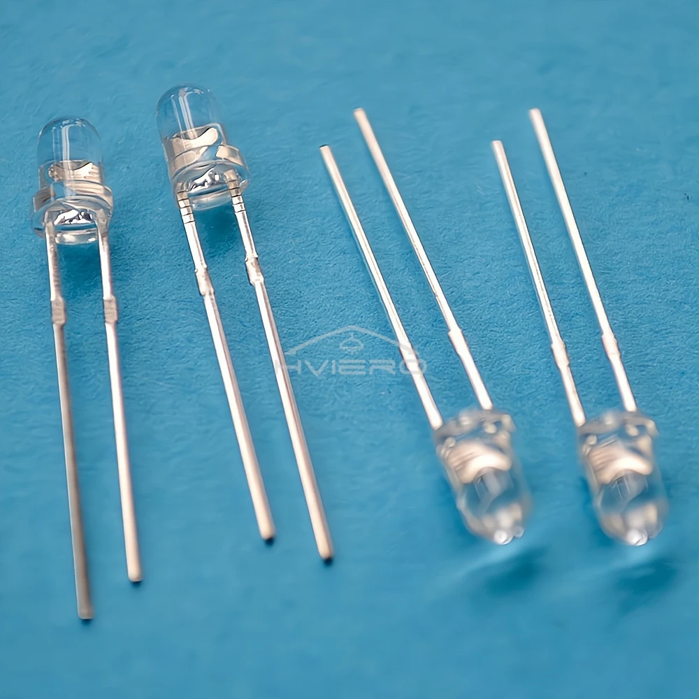 500/1000PCS 3mm 라운드 다이오드 전자 부품 흰색 빨간색 노란색 파란색 녹색 밝은 발광 모듬 키트 전구 Led 램프