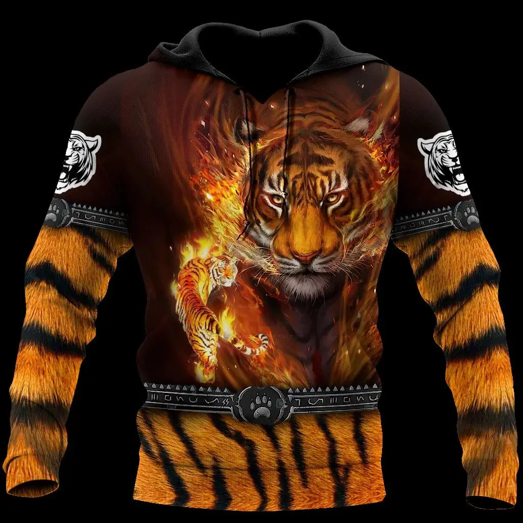 

Autumn and Winter Men's Tracksuit 3D The Lion Print Zipper Hoodies Sweatshirts Casual Mens Clothing Women's Tracksuit