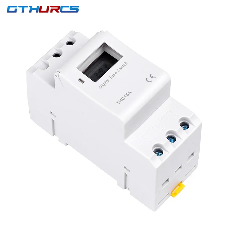 Electronic Weekly 7 Days Programmable Digital TIME Relay Timer Switch Control AC 220V 230V 12V 24V 30A Din Rail AHC30A  THC30A