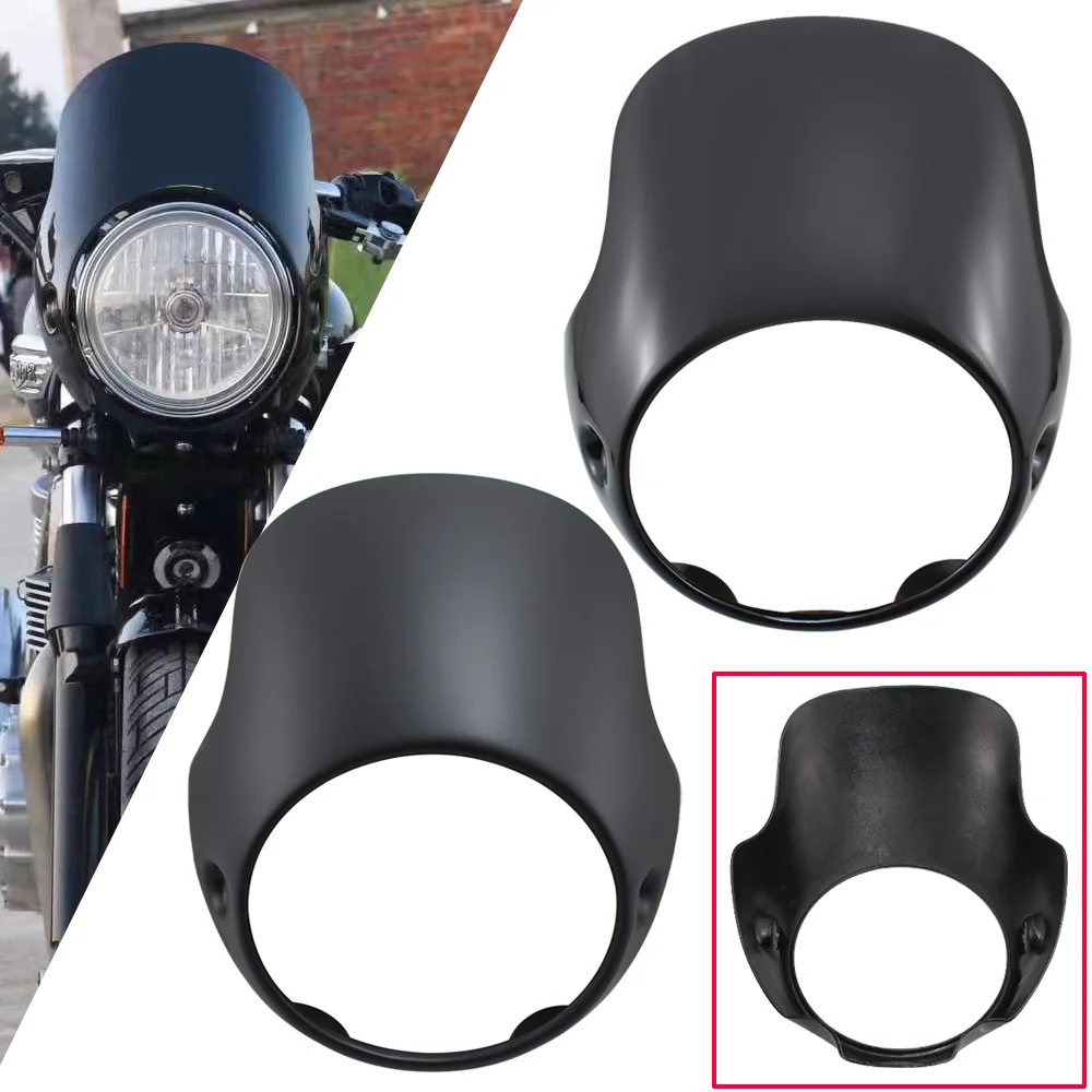 

7.5inch Moto Headlight Fairing Cowl Retro Surround Windshield For Triumph Bonneville T100 T120 Thruxton Ducati Honda Cafe Racer