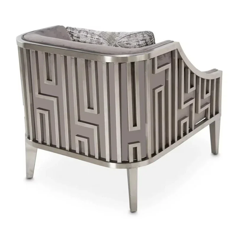 

Wholesale Living Room Lounge Chair Stainless Steel Velvet Padded Hotel Cafe Home Club Accent Chair