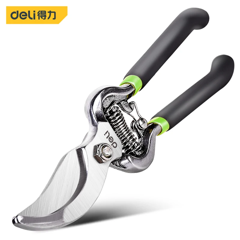 8‘’ Carbon Steel Garden Scissors Curved Mouth Pruning Shears Bonsai Fruit Tree Branch Pruner Multifunction Gardenr Pruning Tool