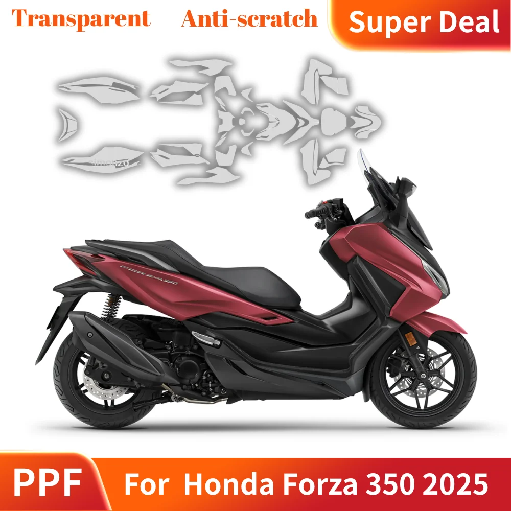For Honda Forza 350 2025 TPU PPF Paint Protection Film Full Body Kit Tank Fairing Clear Self-Healing Wrap FORZA350 2025 PPF