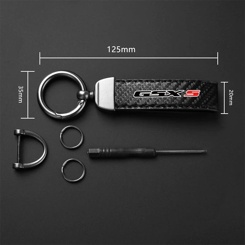 High-Grade leather Motorcycle Keychain Holder Keyring For SUZUKI GSX-S 1000 GSXS 750 GSX S 1000 F Accessories image 5