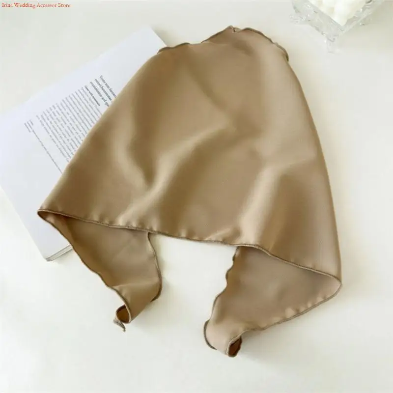 G92D Everyday Wear Triangular Head Scarf Cover for Office School Comfort Fabric