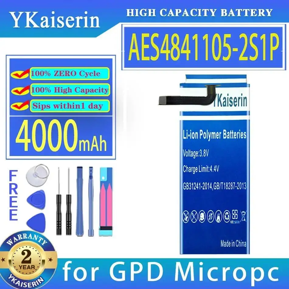 

Reliable Power Supply Laptop Battery 4000Mah Lightweight For Gpd Micropc Computer AEC4941107-2S1P AES4841105-2S1P