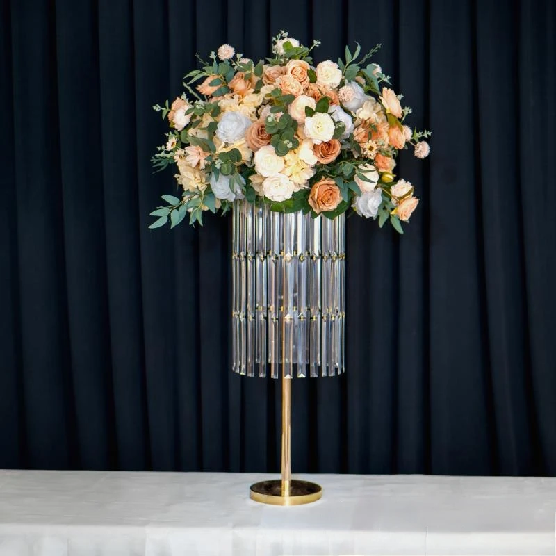 

Акриловая подставка для цветов золотого цвета, 85 см, украшение для свадебных мероприятий, декор для цветочных композиций, украшение для вечеринок