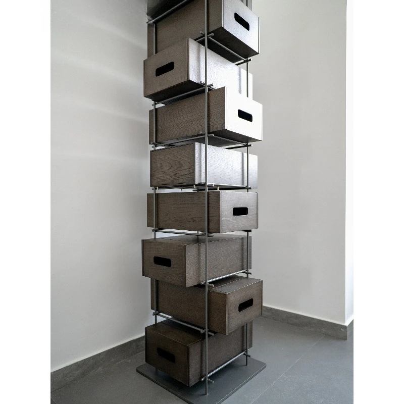 Creative shoe cabinet light luxury high sense solid wood home new shoe rack door storage shoe box vertical rack
