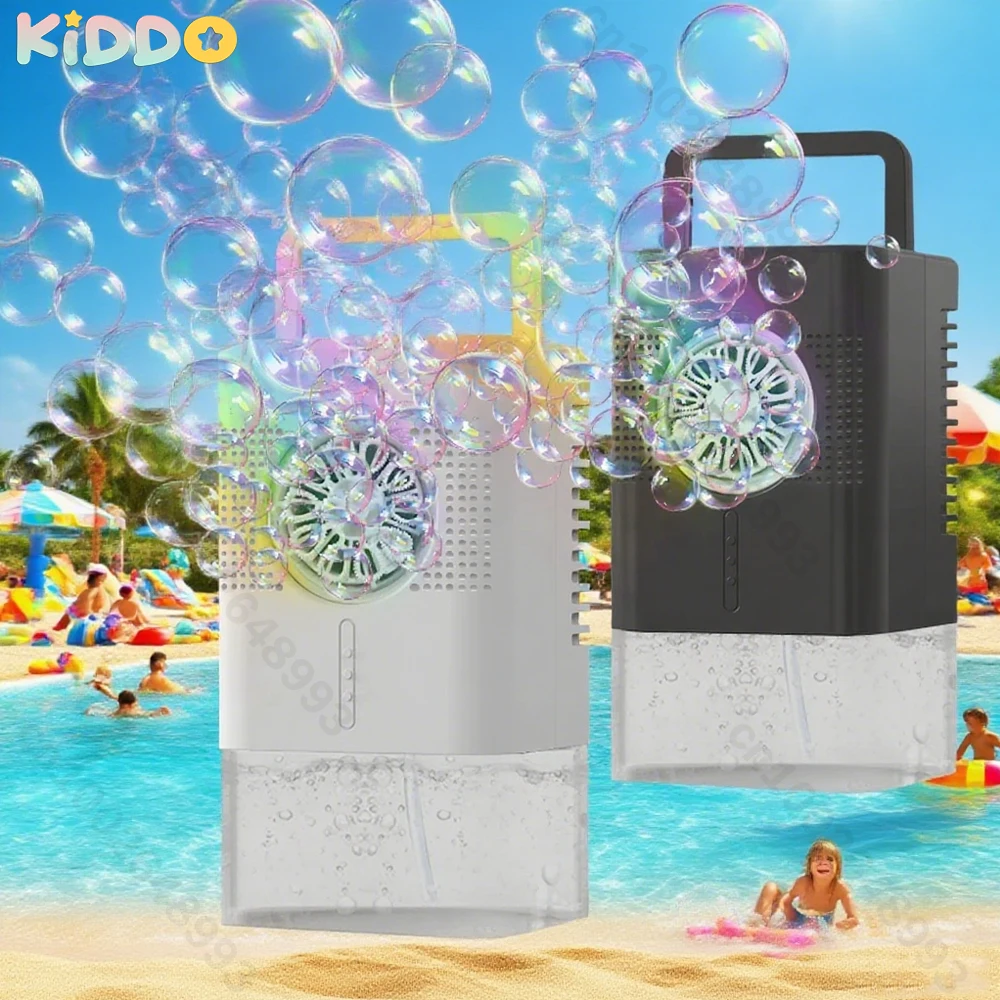 

Automatic Bubble Gun Blower Bubbles Machine Automatic Blower with Light Toys for Kids Beach Outdoor Party Bubble Game Gifts
