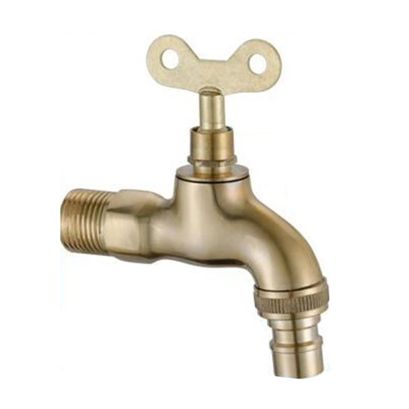 Anti-theft Faucet Water Tap with Lock for Key Brass Body Single Hole for Key Faucet Bibcocks for Kitchen Outdoor