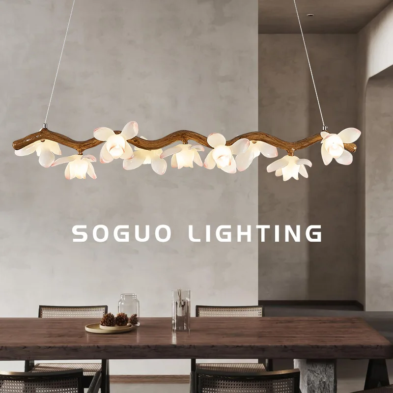 النمط الصيني فرع الثريا الرجعية غرفة الشاي وابي سابي نمط مطعم أغنية نمط الجمالية زهرة اللوتس تركيبات الإضاءة