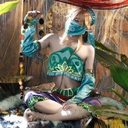Game Link Dress Cosplay Genderswap Elegant Sexy Fairy Clothing Uniform Headdress Accessories Set Halloween Woman Costume Outfit