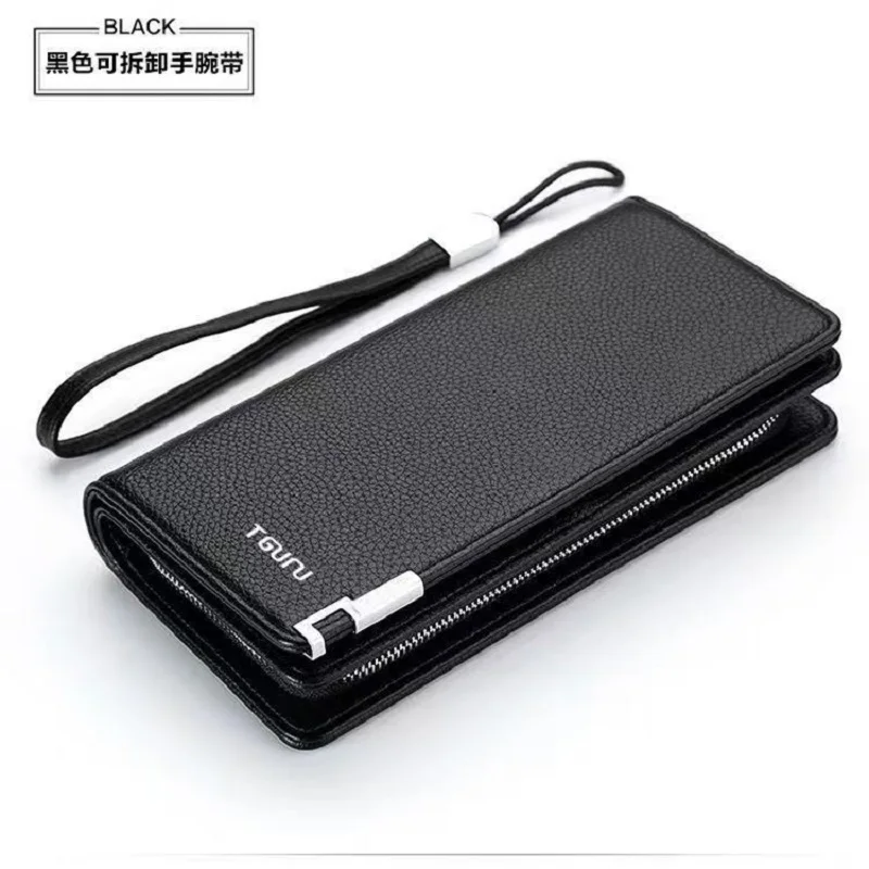 새로운 남성용 고급 지갑 긴 전화 가방 지퍼 지갑 다목적 캐주얼 트렌디 핸드백