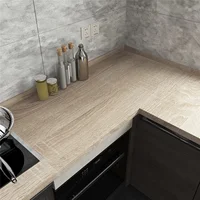 1Roll Peel and Stick Floor Sticker Natural Wood Grain Appearance Self Adhesive Scratch Prevention Suitable for Kit 4