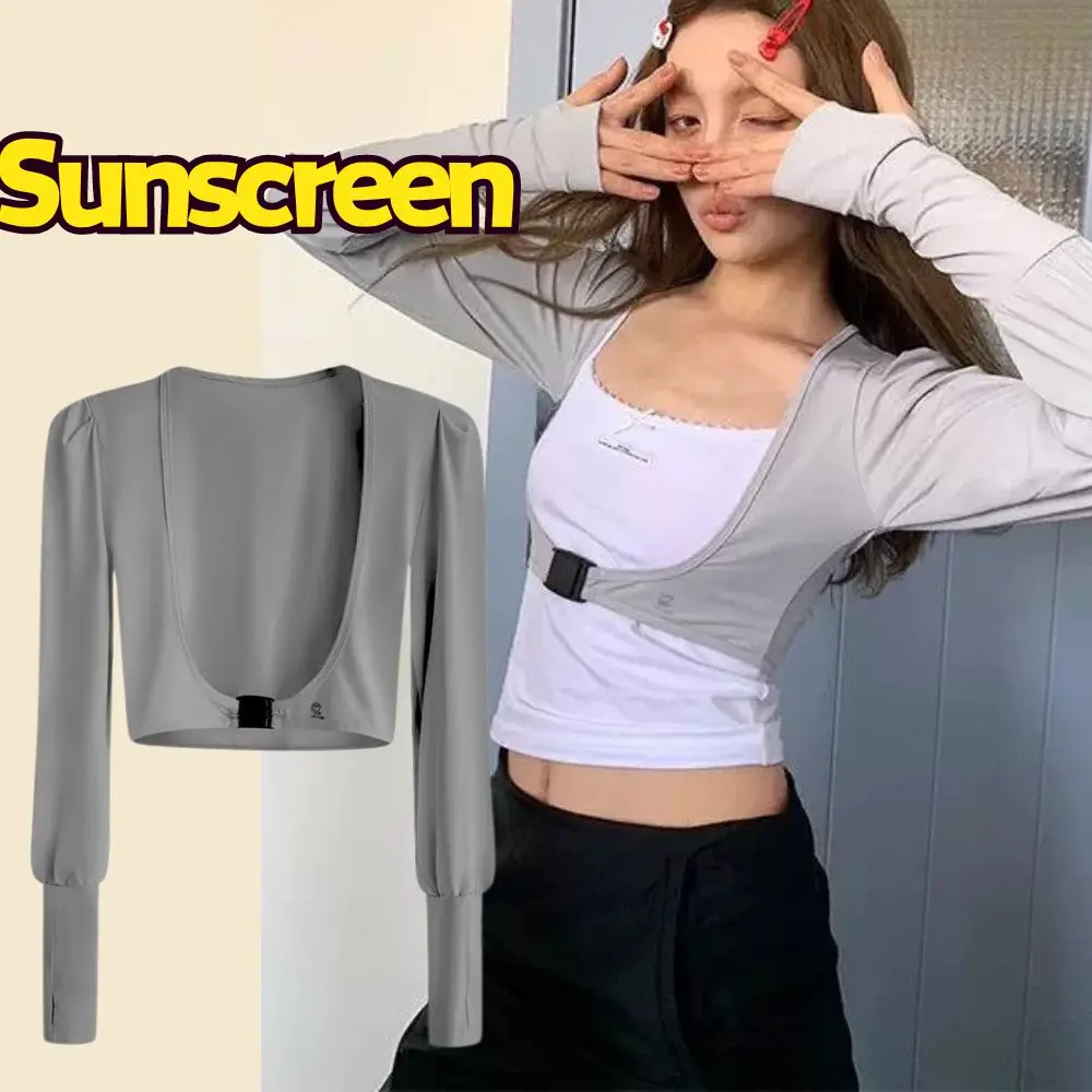 Ultra-thin Arm Sleeves For Women Soft Summer Sun Protection Shrug Cardigan Cooling Sports Elastic UV Protection Hand Cover Shawl