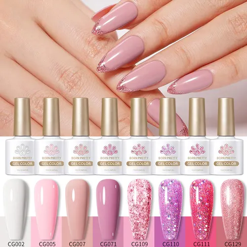 Imagen 2 del producto BORN PRETTY-esmalte de uñas en Gel, 10ml, rojo, desnudo, rosa, semipermanente, sólido, barniz en Gel para uñas, Gel UV para capa superior Base